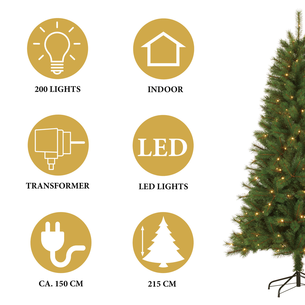 Giftsome Kunstkerstboom 215 cm - maximondo