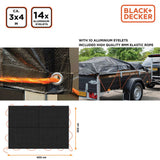 BLACK+DECKER Aanhangwagenzeil 3 x 4 M - maximondo