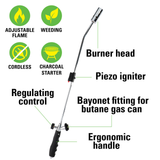 Kinzo Onkruidbrander 80 Cm Op Gas - maximondo