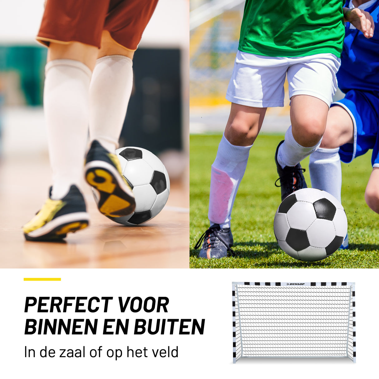 Dunlop Voetbaldoel 300 x 200 x 90cm - Opvouwbaar - maximondo