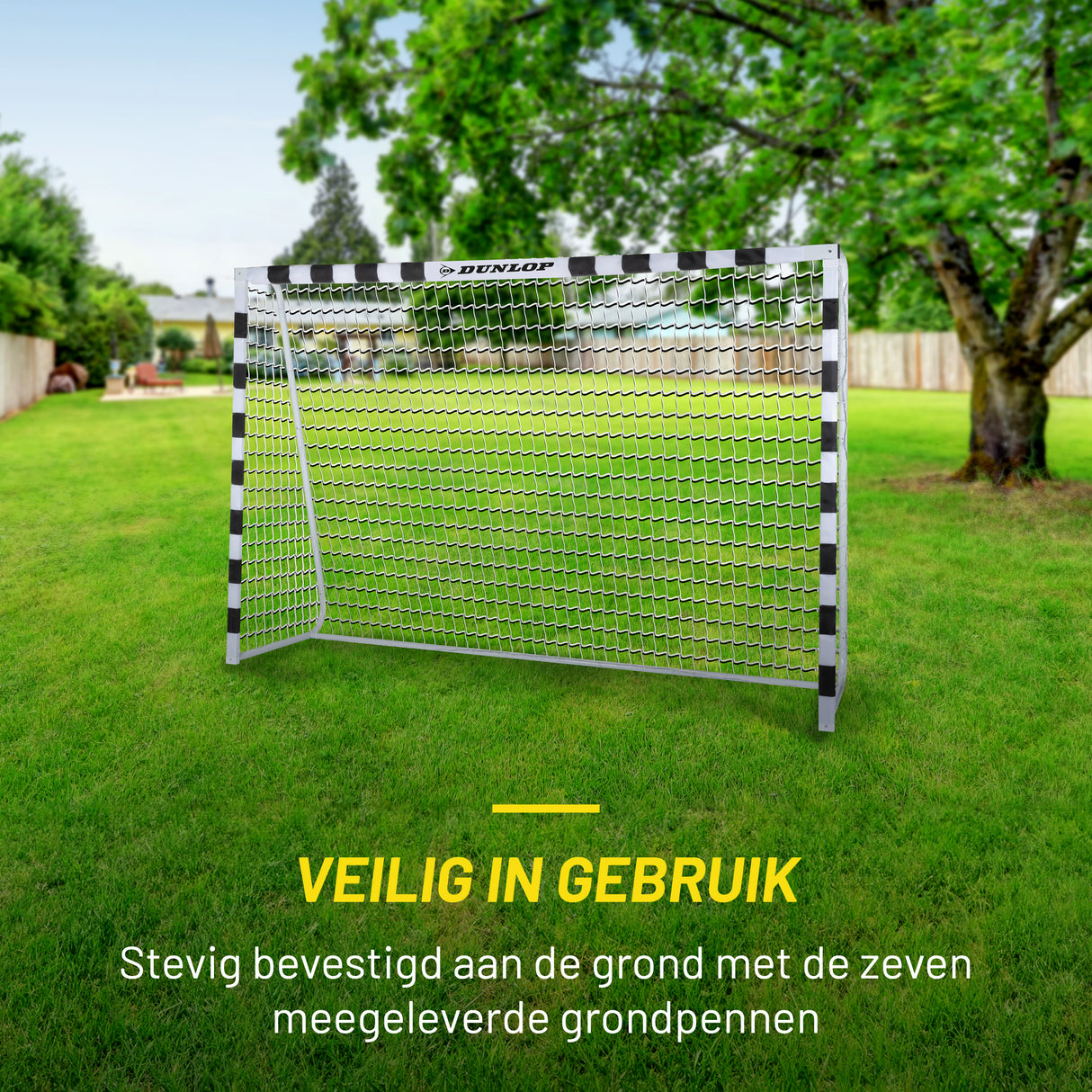 Dunlop Voetbaldoel 300 x 200 x 90cm - Opvouwbaar - maximondo