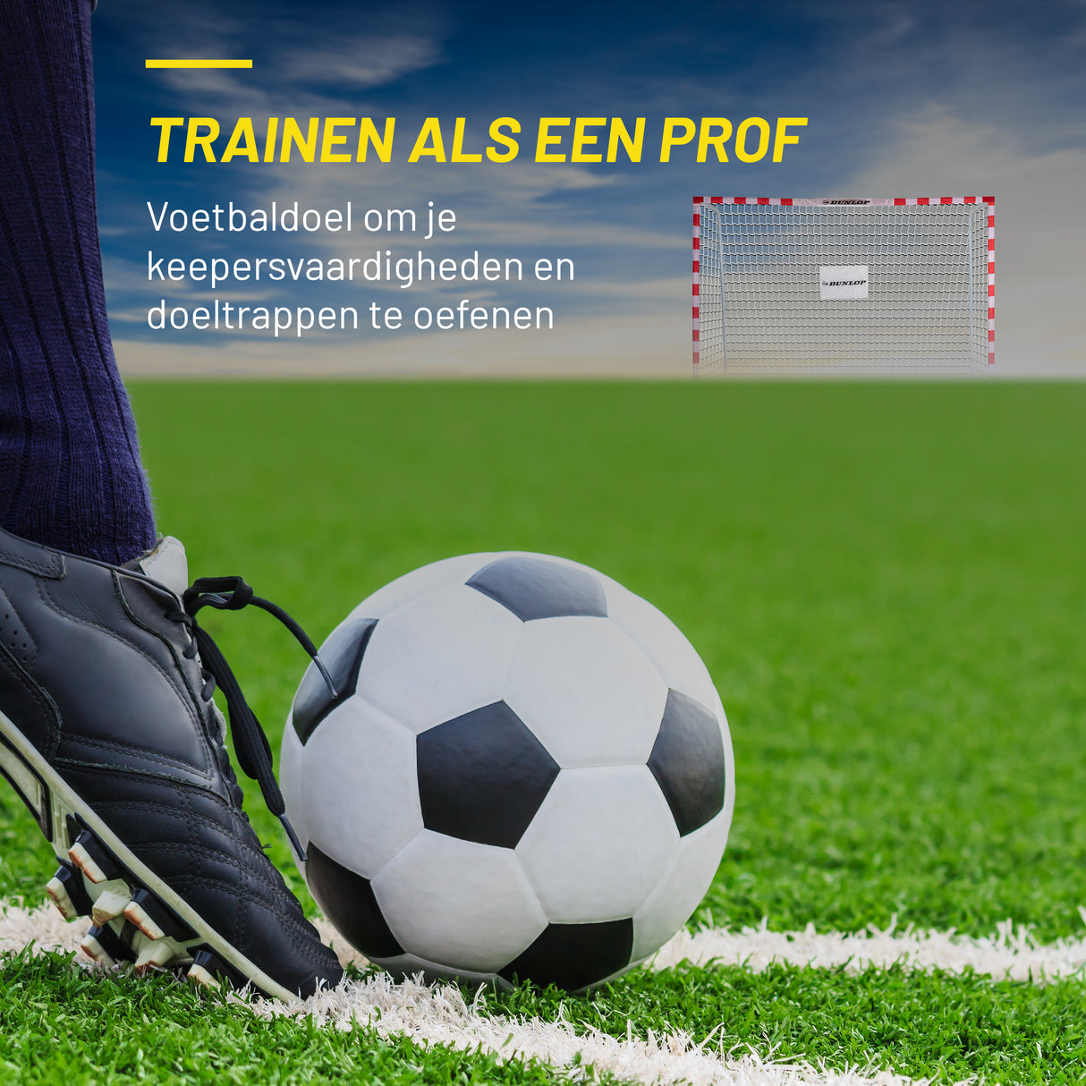 Dunlop Voetbaldoel 300 x 200 x 110cm - maximondo
