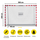 Dunlop Voetbaldoel 300 x 200 x 110cm - maximondo