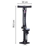Dunlop Fietspomp Pro uitvoering - Analoge Drukmeter - Zwart - maximondo