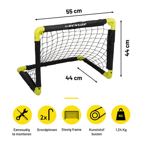 Dunlop Voetbaldoel 50 x 44 x 44cm - Opvouwbaar - maximondo