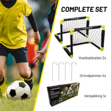 Dunlop Voetbaldoel 50 x 44 x 44cm set van 2 - Opvouwbaar - maximondo