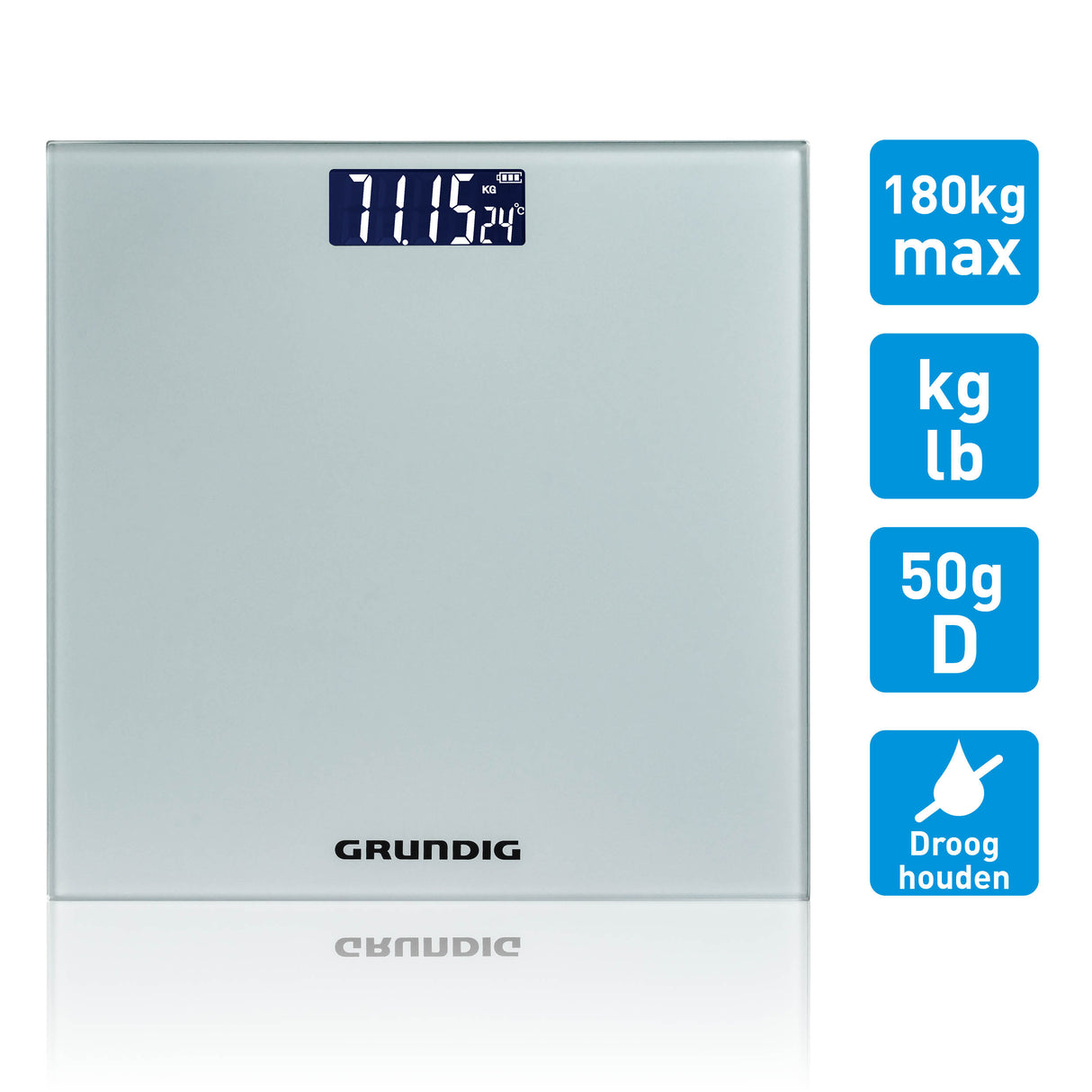 Grundig Personenweegschaal – Digitale Weegschaal - maximondo