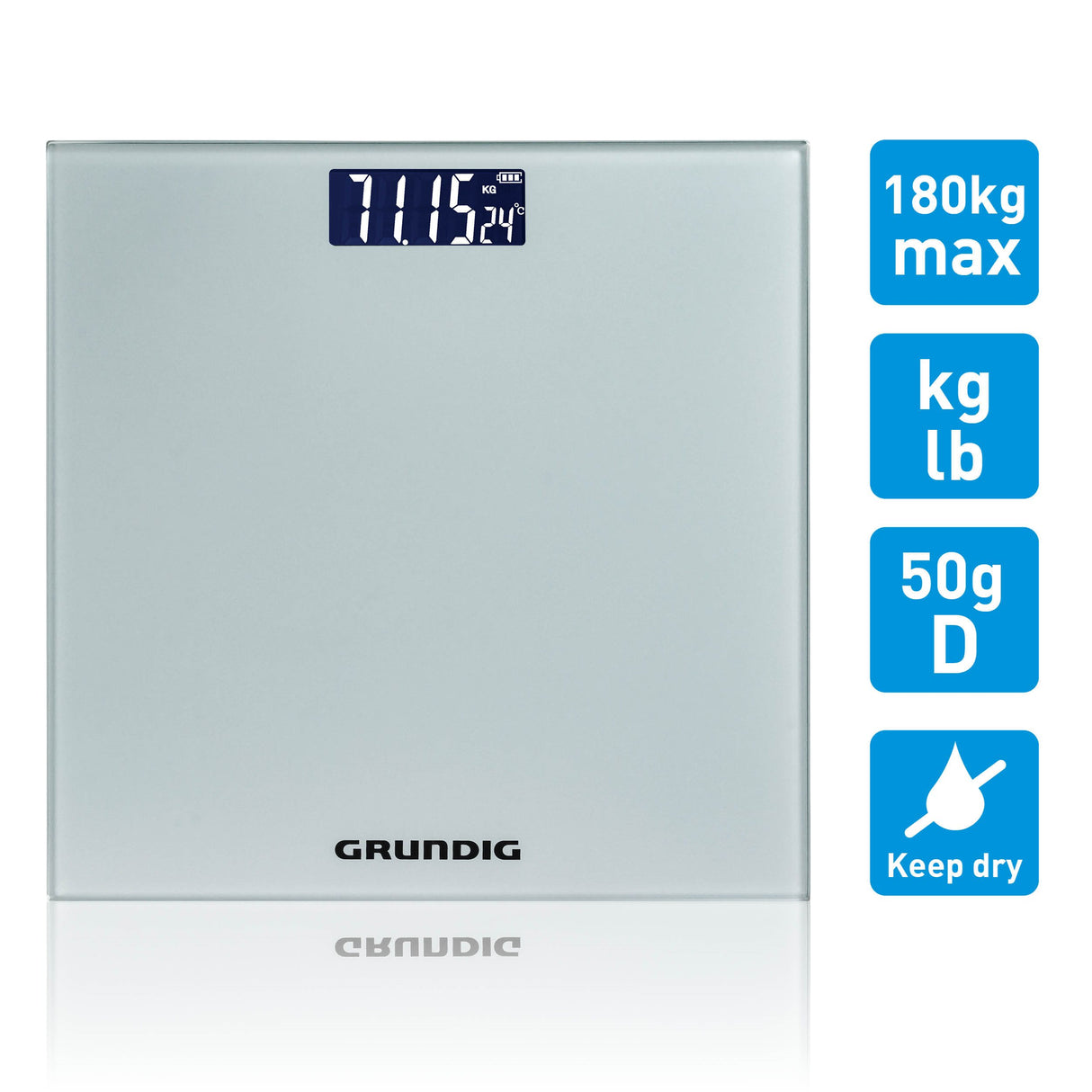 Grundig Personenweegschaal – Digitale Weegschaal - maximondo