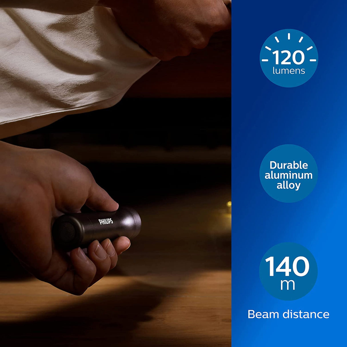 Philips LED Zaklamp SFL4000T/10, 120 lumen - maximondo