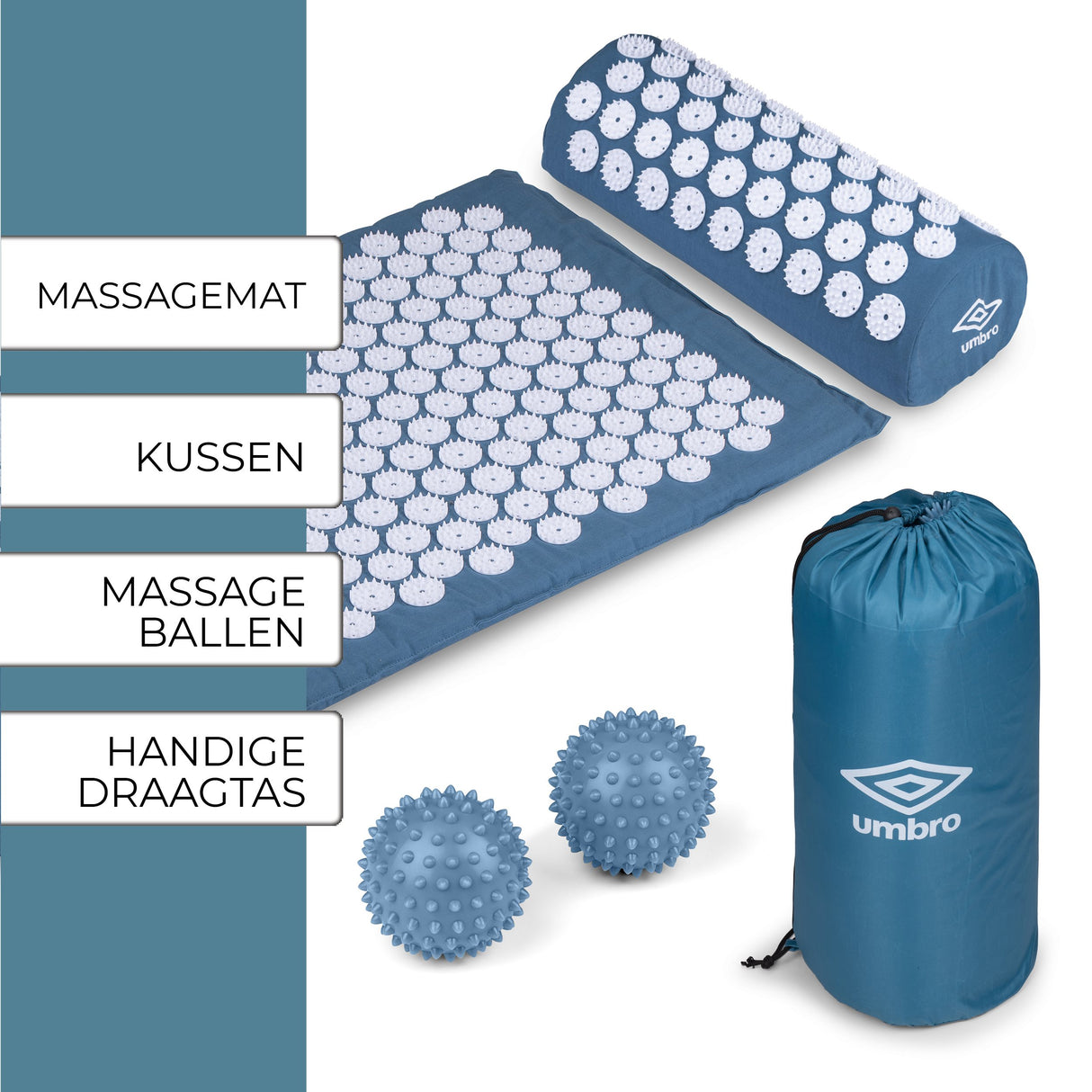 Umbro Spijkermat met Kussen - Massagemat voor Ontspanning