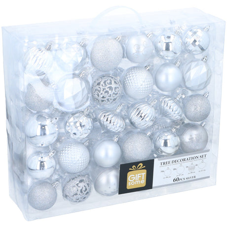 Giftsome Zilveren Kerstballen Ø6/7 cm - maximondo