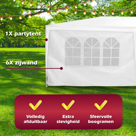 Lifetime Garden Partytent 3x6 m - Tent Paviljoen Waterdicht - maximondo