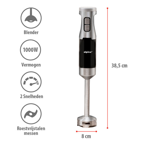 alpina Staafmixer 1000W met Maatbeker