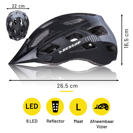 Dunlop Fietshelm - Maat L - Verstelbaar 58-61cm - maximondo