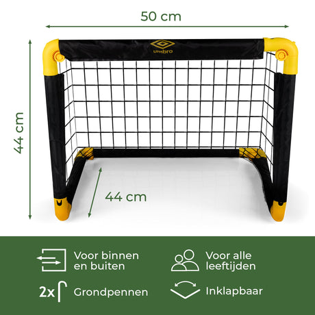 Umbro Voetbaldoel 50 x 44 x 44cm - Opvouwbaar - maximondo