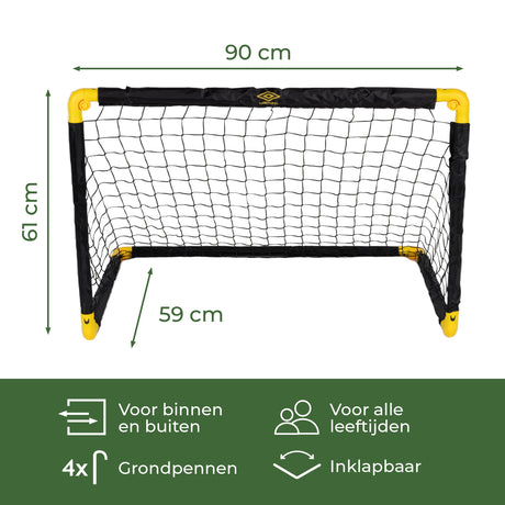 Umbro Voetbaldoel 90 x 60,5 x 61cm - Opvouwbaar - maximondo