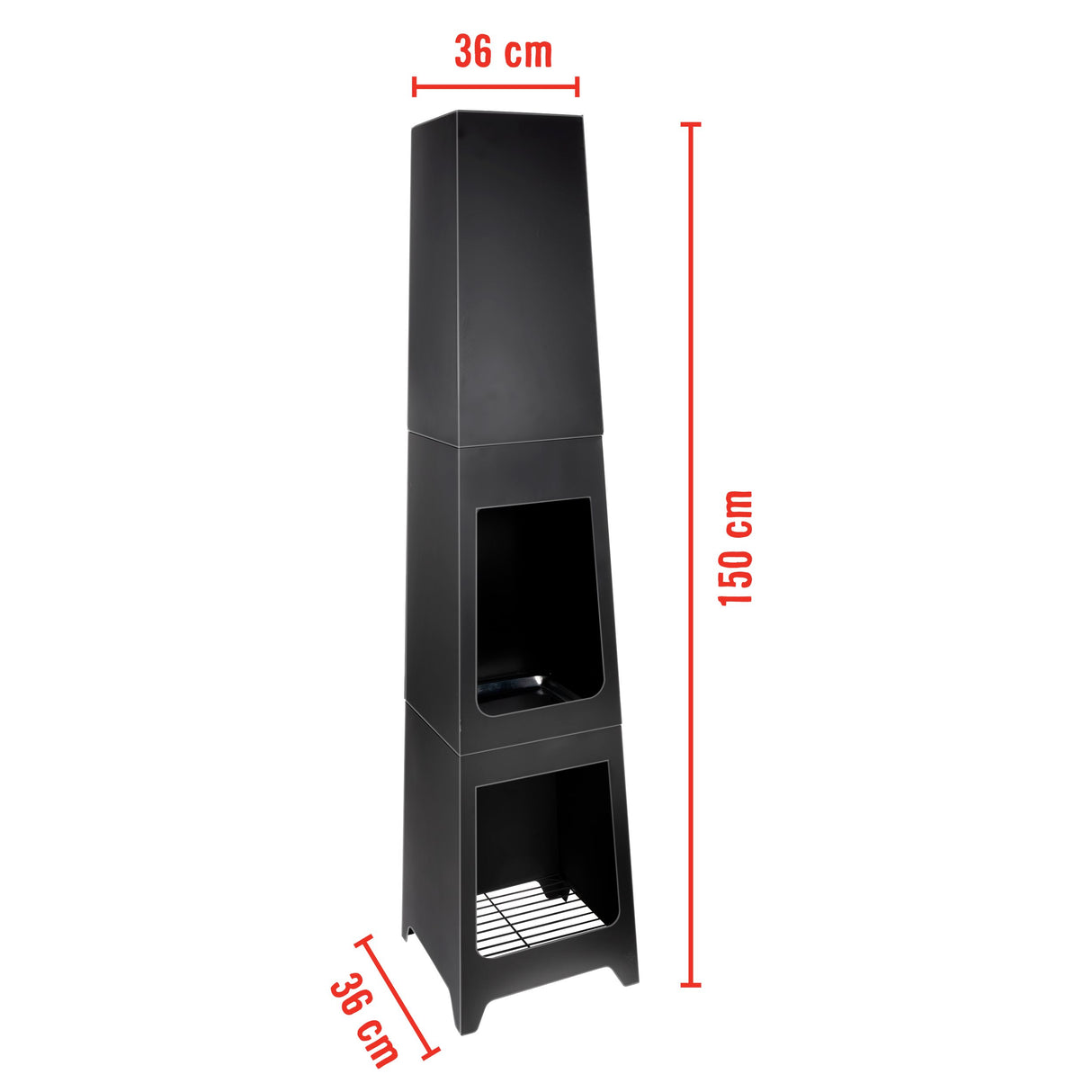 BBQ Collection Tuinhaard 36 x 36 x 150 cm - maximondo
