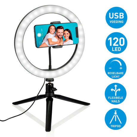Grundig Ringlamp op Statief LED 25 cm - maximondo
