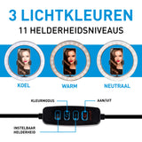 Grundig Ringlamp op Statief LED 25 cm - maximondo