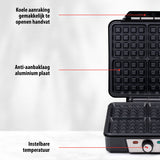 alpina Wafelijzer 4 Wafels 1200W - maximondo