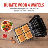 alpina Wafelijzer 4 Wafels 1200W - maximondo