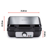 alpina Wafelijzer 1000W - Wafelmaker voor Brusselse Wafels