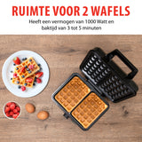 alpina Wafelijzer 1000W - Wafelmaker voor Brusselse Wafels - maximondo