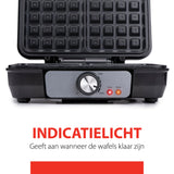 alpina Wafelijzer 1000W - Wafelmaker voor Brusselse Wafels - maximondo