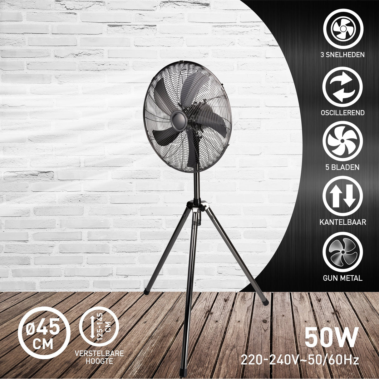 Lifetime Air Statiefventilator 230V - maximondo