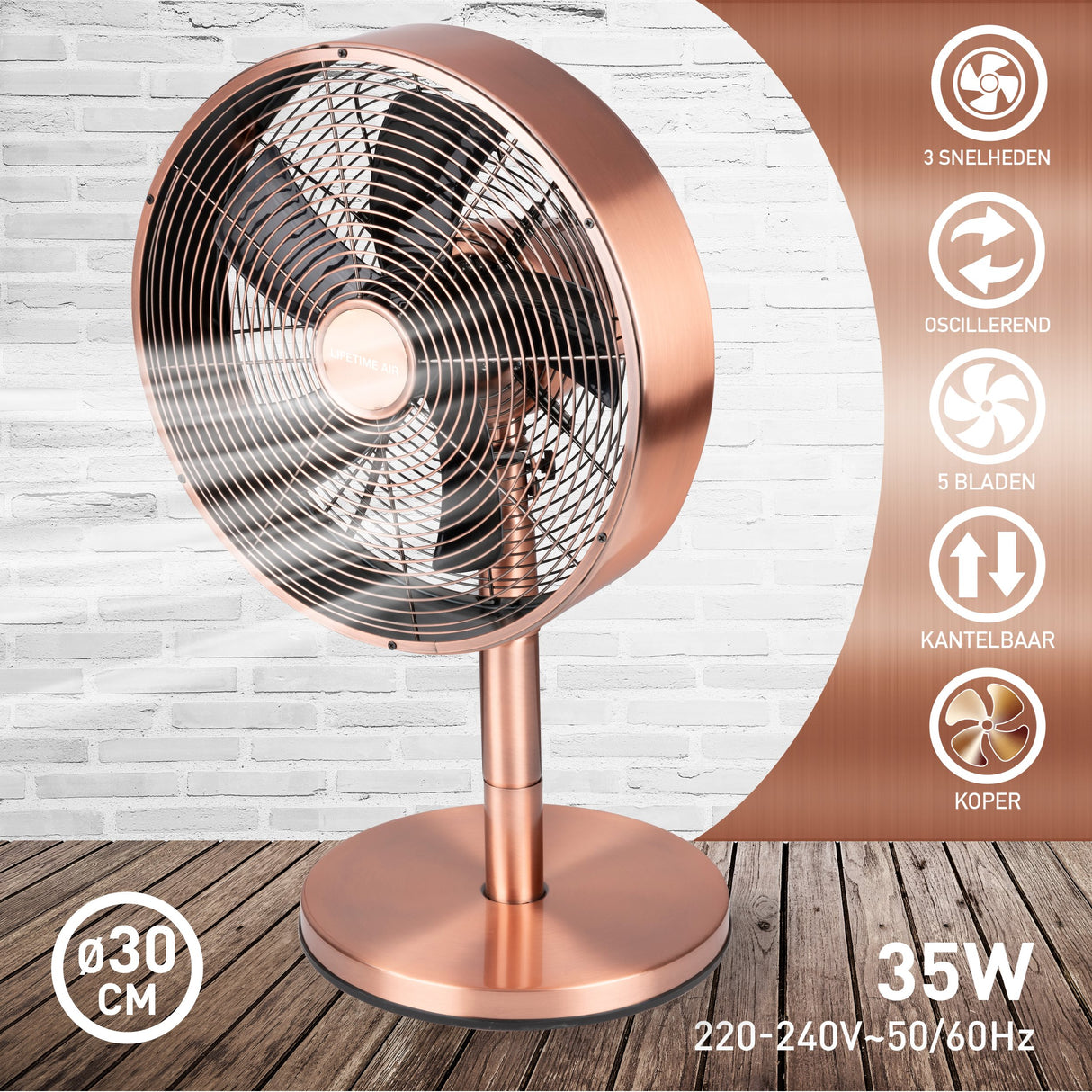 Lifetime Air Tafelventilator 30CM - maximondo