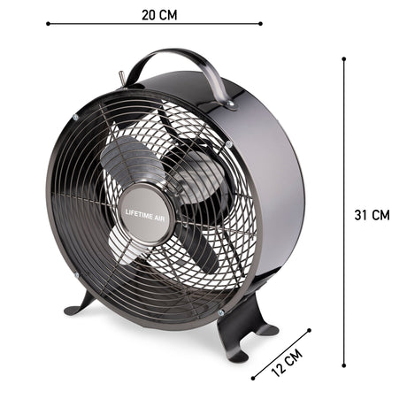 Lifetime Air Tafelventilator Zwart - maximondo