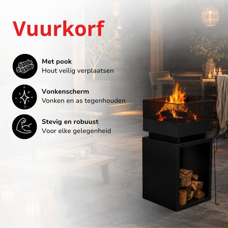 BBQ Collection Vuurkorf 39x39x85 cm - maximondo