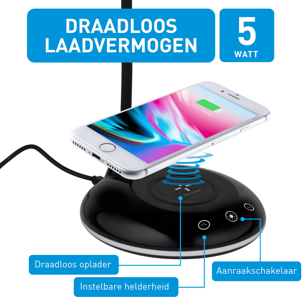 Grundig Bureaulamp met Oplader - maximondo