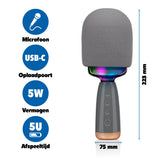 Karaoke Microfoon Bluetooth RGB Licht, 5 Uur - maximondo