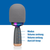 Karaoke Microfoon Bluetooth RGB Licht, 5 Uur - maximondo