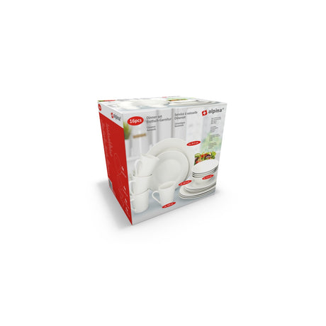 alpina Serviesset 16-Delig - Bordenset Diner 4 Persoons - maximondo