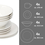 alpina Serviesset 16-Delig - 4 Personen - Wit - maximondo