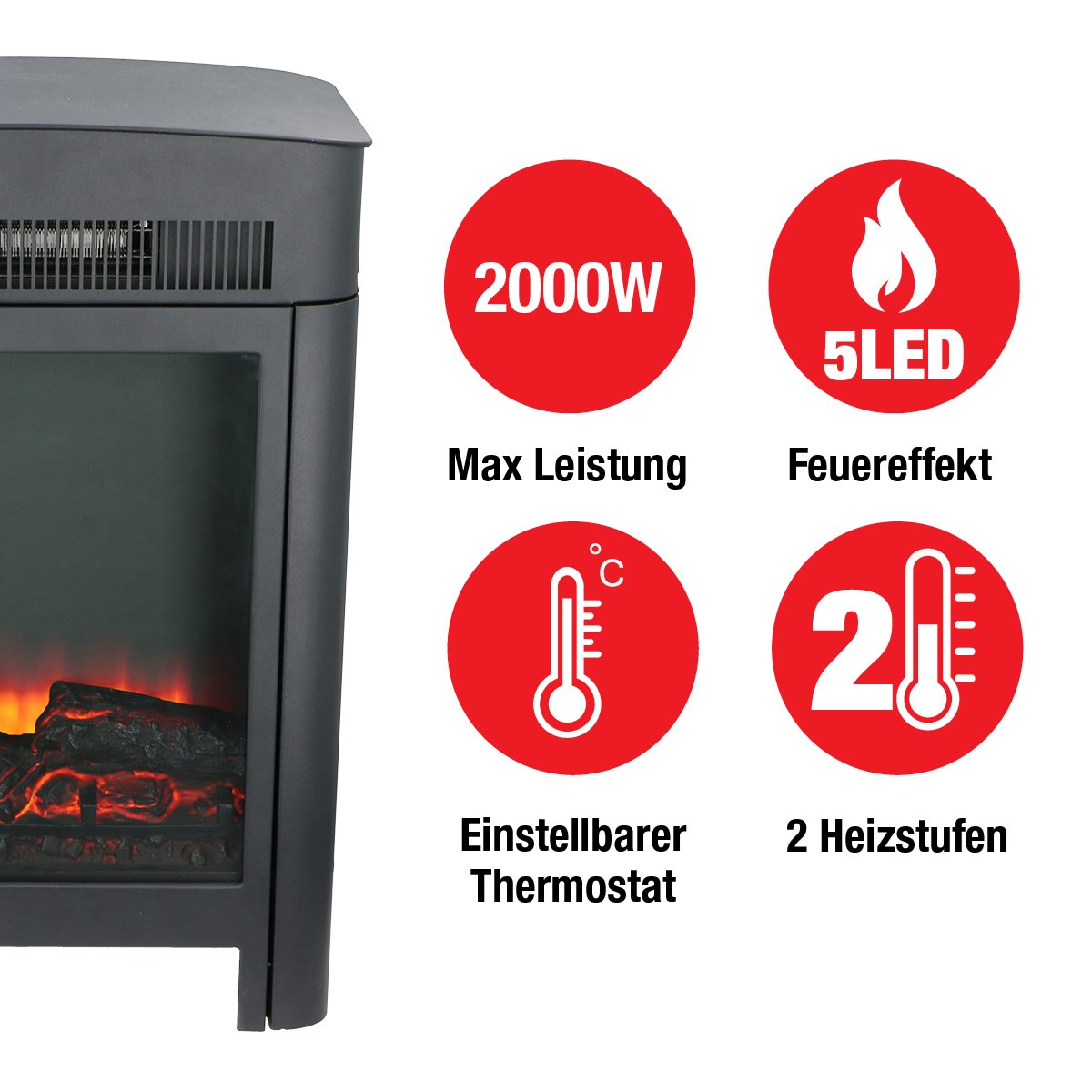 Classic Fire Sfeerhaard Modena - Zwart - maximondo