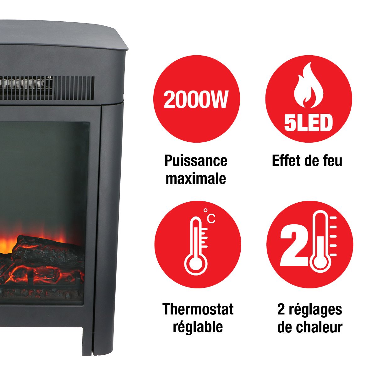 Classic Fire Sfeerhaard Modena - Zwart - maximondo