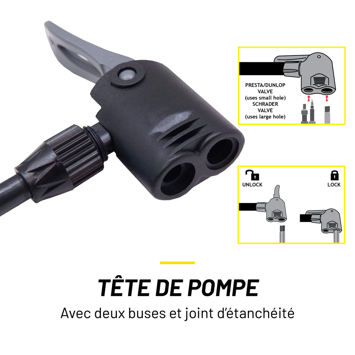Dunlop Fietspomp met Drukmeter - maximondo