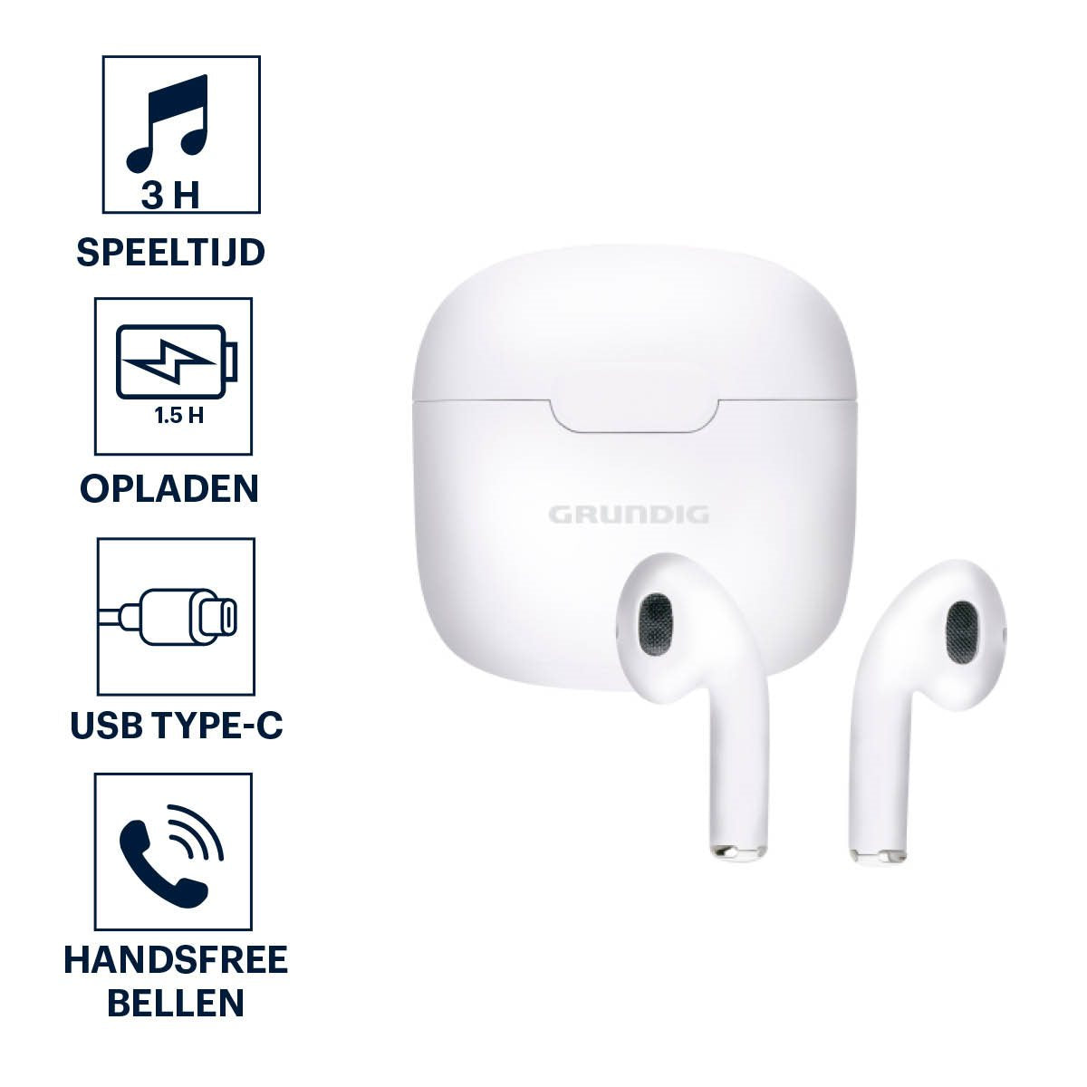 Grundig Draadloze Oordopjes - maximondo