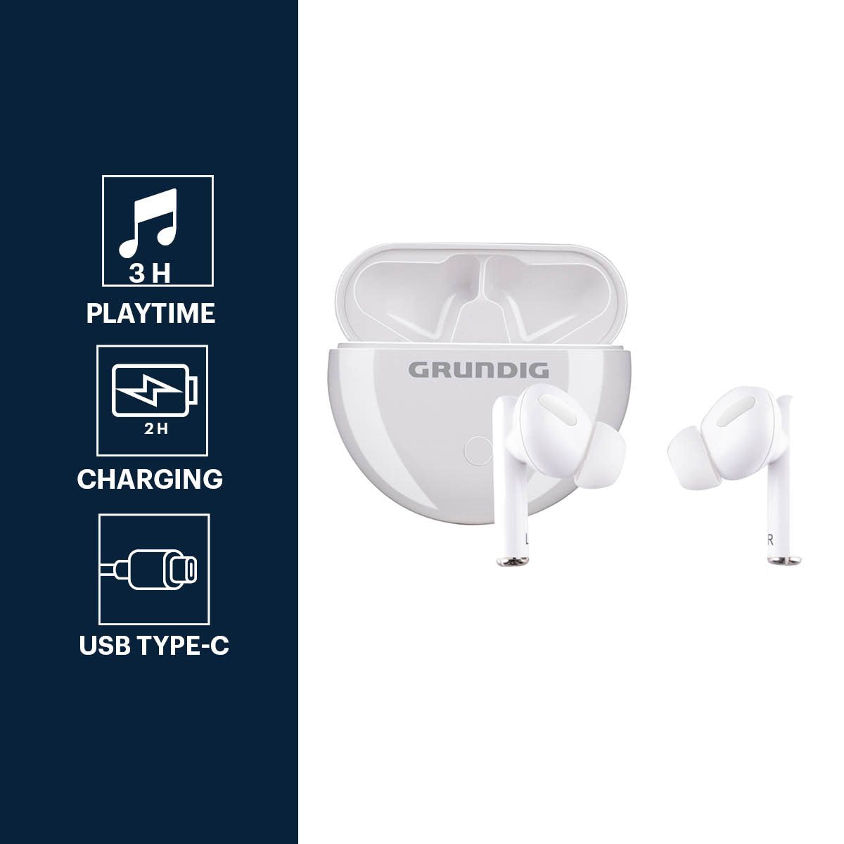 Grundig Draadloze Oordopjes - maximondo