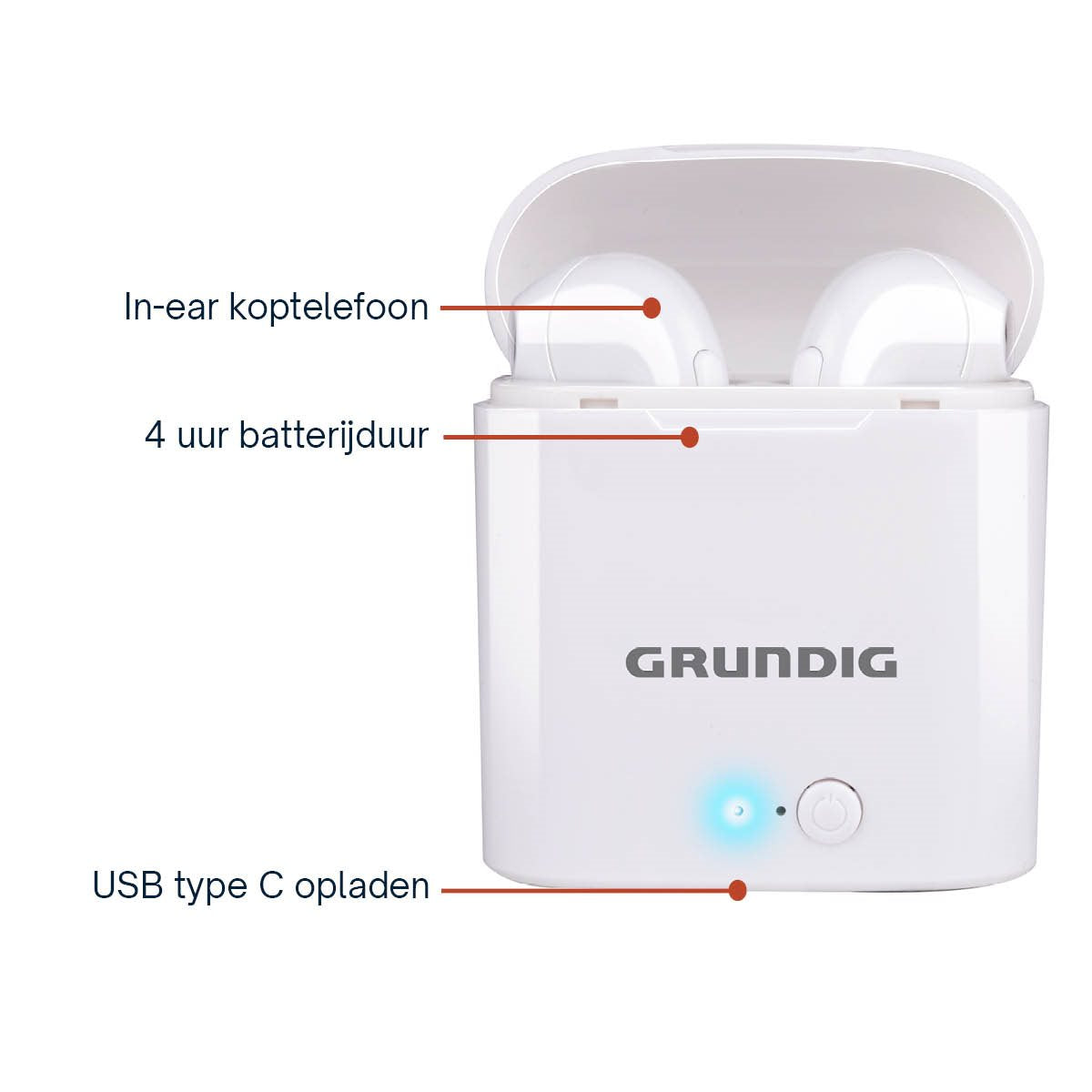 Grundig Draadloze Oordopjes - maximondo