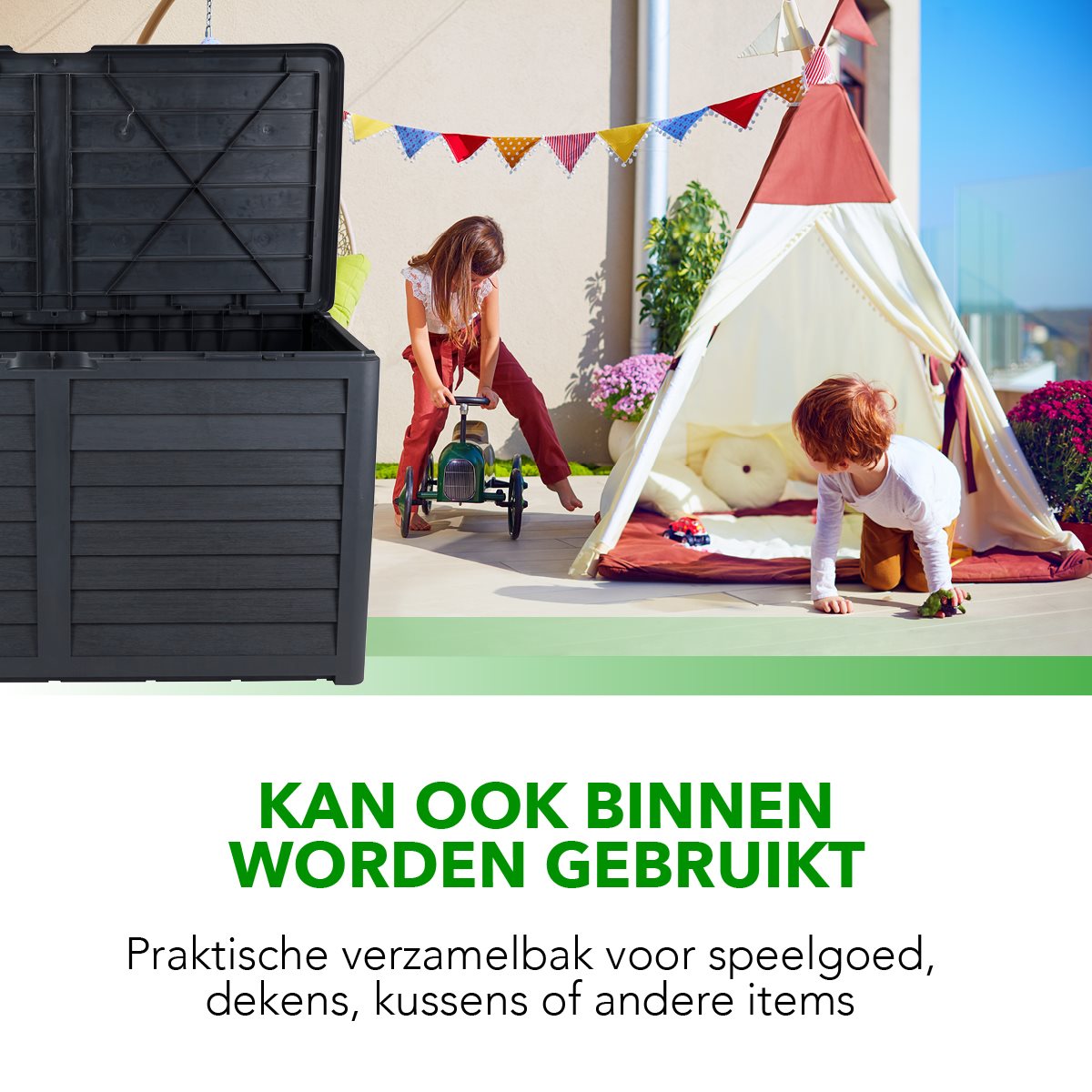 Lifetime Tuinkussenbox 420L - Zwart - maximondo