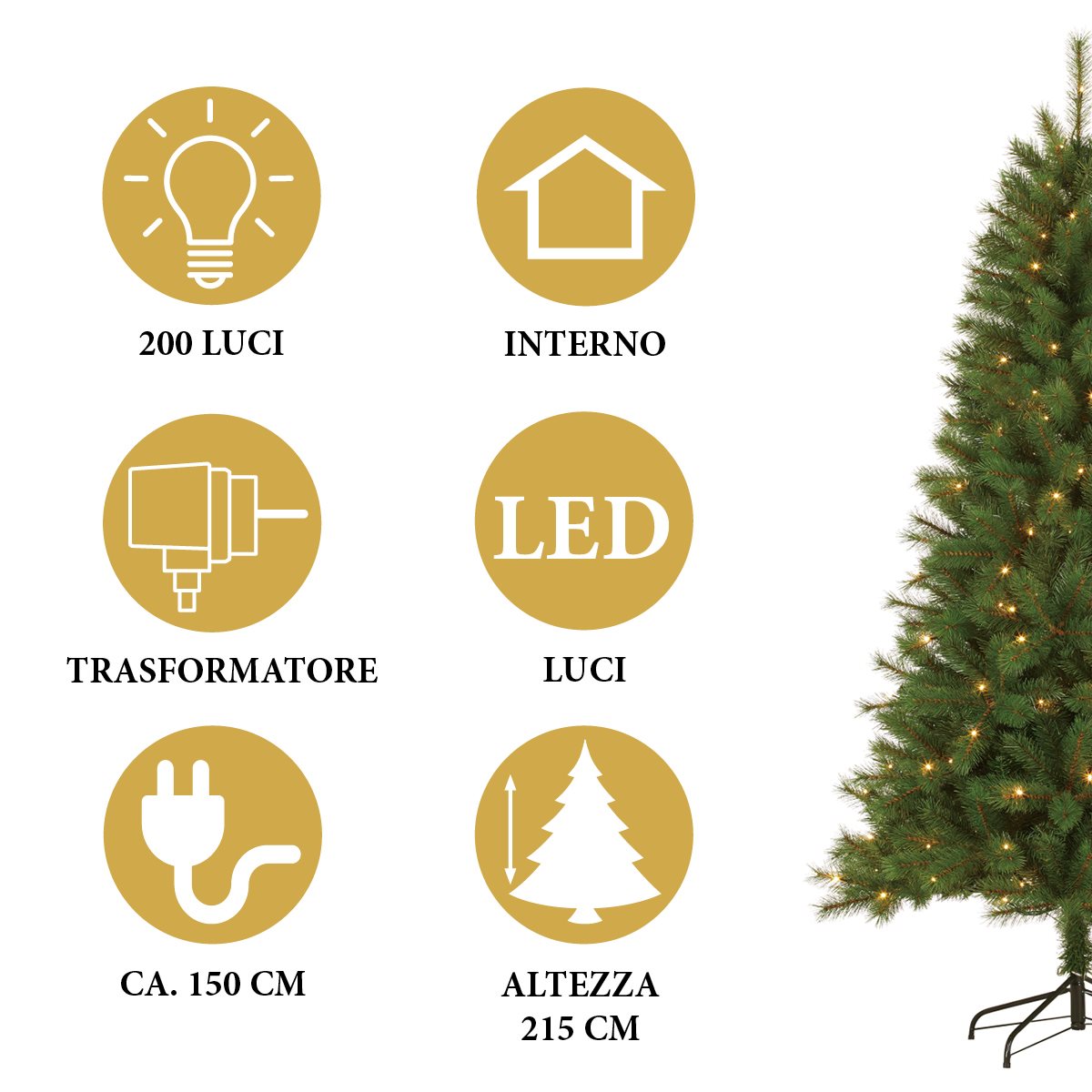 Giftsome Kunstkerstboom 215 cm - maximondo