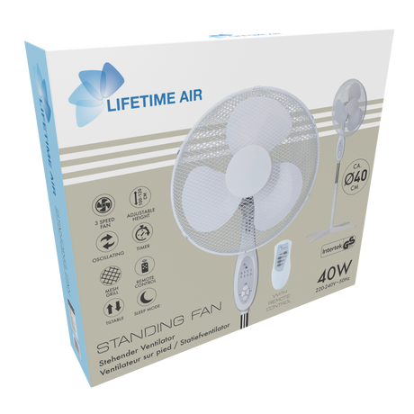 Lifetime Air 40W Statiefventilator - maximondo