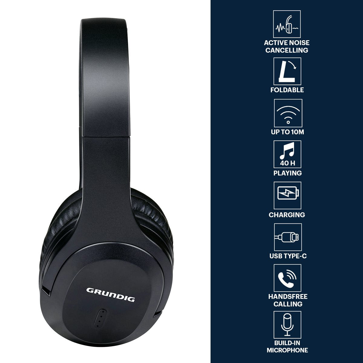 Grundig Draadloos Koptelefoon - maximondo