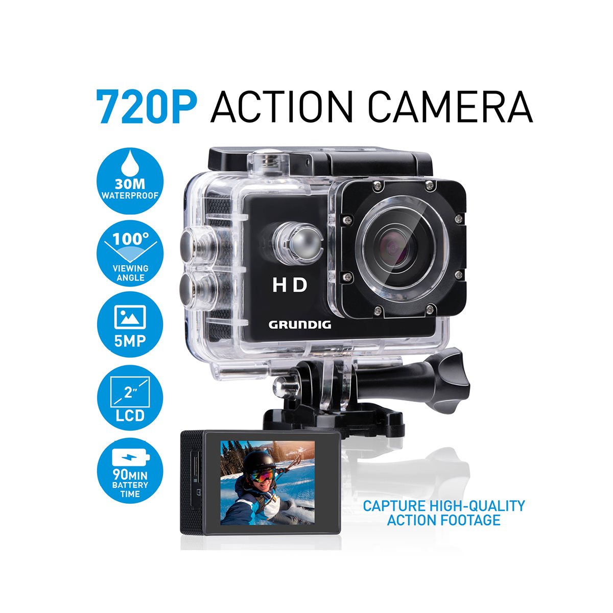 Grundig Action Camera 720P Waterdicht
