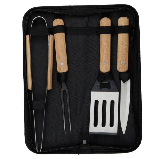 alpina BBQ Gereedschapsset - 4-Delige set met Opbergtas - maximondo