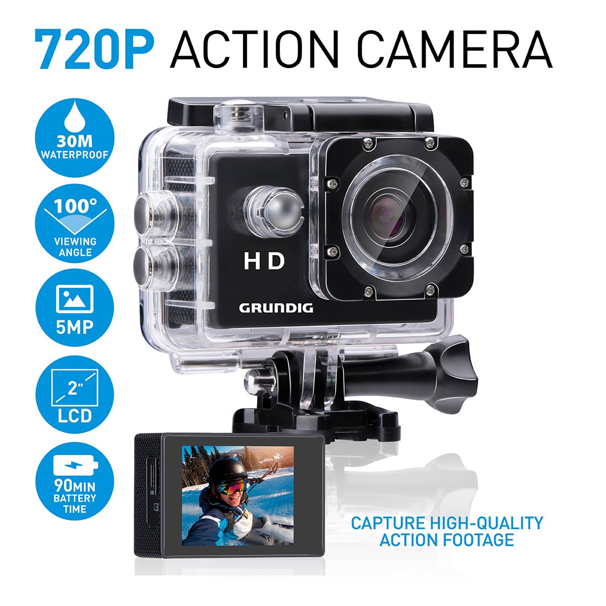 Grundig Action Camera 720P Waterdicht